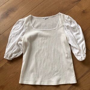 Chic White Puff Sleeve Blouse